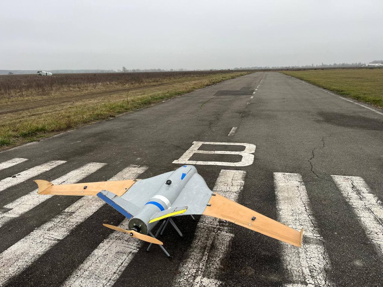 V-tail — rear view showing V-tail control surfaces